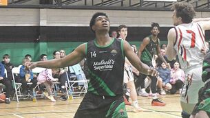 <p>Love Omoijade in action for Portlaoise Panthers Photo: David Maher</p> <p>Love Omoijade in action for Portlaoise Panthers Photo: David Maher</p>
