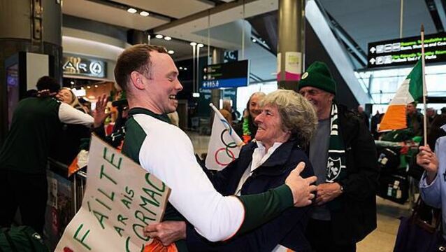 Irish athletes welcomed home from Winter Olympics