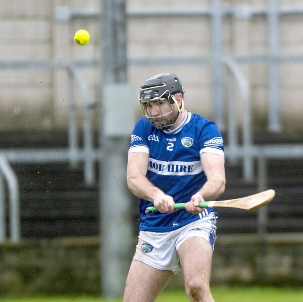 Laois's Padraig Dunne, delivers the sliotar into the danger area against Kerry Photo: Denis Byrne