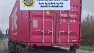 <p>The HGV was pulled in by gardaí after multiple calls from the public. Image: An Garda Síochána Laois Offaly</p> <p>The HGV was pulled in by gardaí after multiple calls from the public. Image: An Garda Síochána Laois Offaly</p>