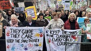 Special needs assistants protest outside Leinster House demand ‘job security’