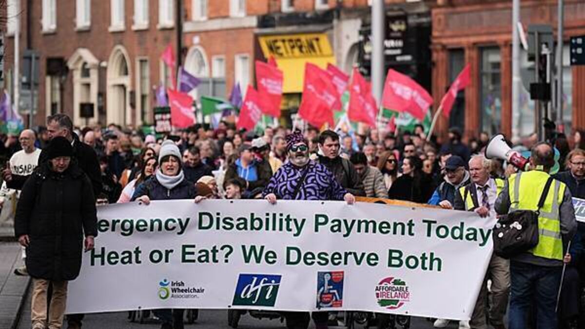 Hundreds take part in disability rights protest in Dublin