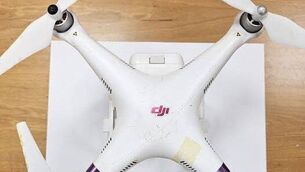 <p>One of the drones that was intercepted in Portlaoise this week. Photo: An Garda Síochána Laois Offaly</p> <p>One of the drones that was intercepted in Portlaoise this week. Photo: An Garda Síochána Laois Offaly</p>