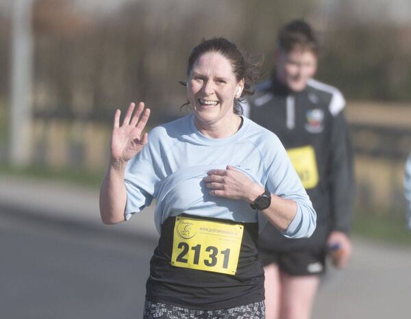 A happy runner on Saturday