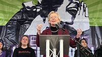 Mary Robinson condemns US ‘attacks on truth’ during women’s day rally