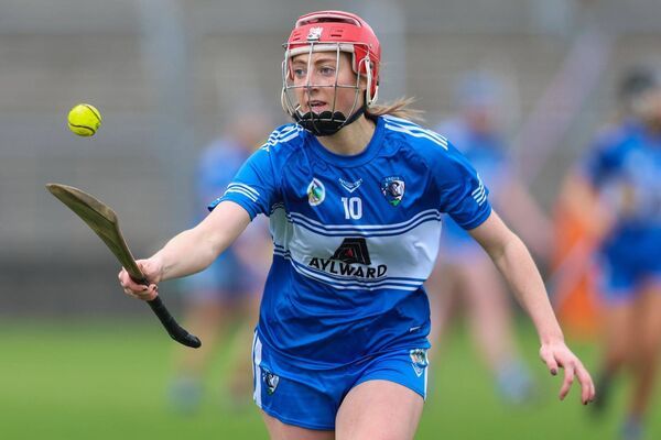 Laois's Kaylee O'Keefe keeps control of the sliotar against Carlow on Saturday 	Photo: Paul Dargan