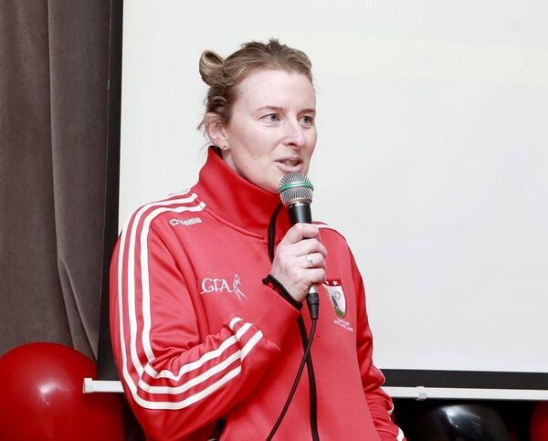 Shanahoe and Laois legend Mary Kirwan talks to the young players
