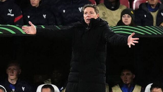 Oliver Glasner questions Crystal Palace fans booing after draw with Larnaca