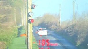 <p>One of the cars recorded on the notorious 60kph road was doing 105kph. Image: An Garda Síochána Laois Offaly</p> <p>One of the cars recorded on the notorious 60kph road was doing 105kph. Image: An Garda Síochána Laois Offaly</p>