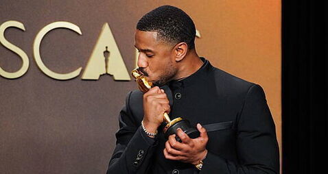 Michael B Jordan pays tribute to other black winners in emotional Oscars speech