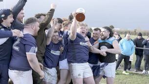 <p>Captain Ryan McEvoy leads the celebrations</p> <p>Captain Ryan McEvoy leads the celebrations</p>