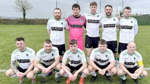 <p>Stradbally Town who got the better of Portlaoise AFC in their local derby</p>