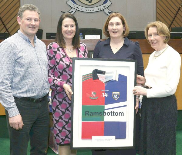 Sue Ramsbottom with her brother, Seamus, sister Cara Veale and her mother Kathleen