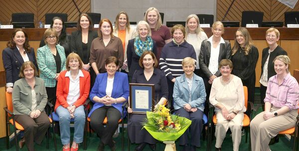 Sue Ramsbottom with her LGFA colleagues and friends