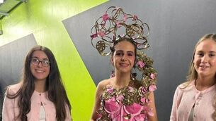 <p>Heywood CS students Aaliyah Troy, Jessica Lawlor and Ashling Gonzalez have reached the Junk Kouture national final, with their creation titled Planting Potential</p>