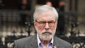 Gerry Adams in London ‘to assert the legitimacy of the republican cause’