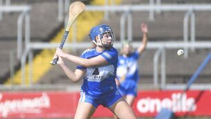 <p>Laois's Sarah Fleming playing this sliotar in their fifth round National League defeat of Westmeath Photo: Denis Byrne</p> <p>Laois's Sarah Fleming playing this sliotar in their fifth round National League defeat of Westmeath Photo: Denis Byrne</p>