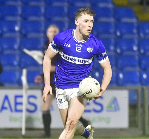 Laois's Darren Brennan opens an attack on the Longford goal on Wednesday night Photo: Denis Byrne