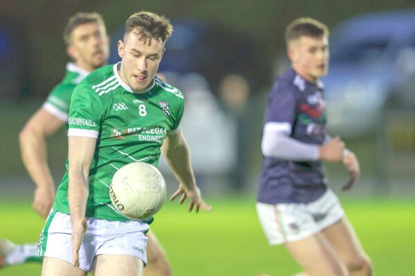 Conor Goode goes on the attack for Stradbally in their ACFL Division 1 win over Clonaslee/St Manman's on Saturday Photo: Paul Dargan