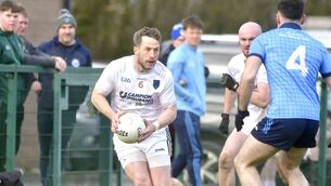 <p>Courtwood's Robbie O'Flynn breaking against Ballyroan Abbey Photo: Denis Byrne</p> <p>Courtwood's Robbie O'Flynn breaking against Ballyroan Abbey Photo: Denis Byrne</p>