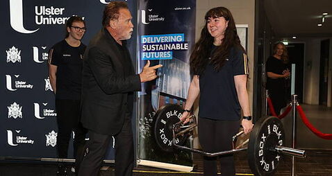 ‘Don’t limit yourself’: Schwarzenegger tells Belfast students to dream big