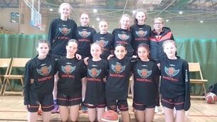 <p>Kestrels under-14 girls' team which served up an impressive display on the All-Ireland Club Championship stage</p>