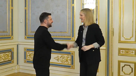 Zelenskiy and McEntee discuss EU Presidency in Kyiv meeting