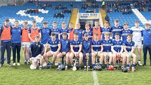 <p>The Laois U/20 hurling team ahead of their Leinster championship opening round game at Laois Hire O'Moore Park on Saturday Photo: Denis Byrne </p>