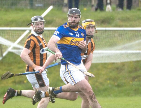 John Dwyer (Clough/Ballacolla) turning in possession against Camross on Sunday Photo: Denis Byrne