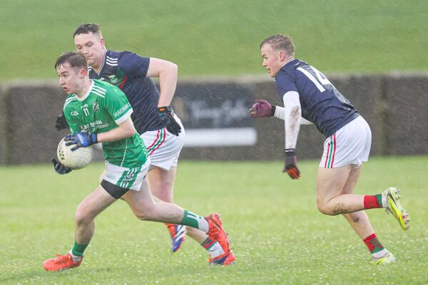 Joe Larkin goes on the attack for Stradbally in their ACFL Division 1 win on Friday Photo: Paul Dargan