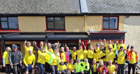 Clonaslee High Nellies cycle 134km to Shannon for BUMBLEance