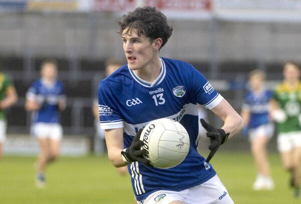 Sean Maree (Laois) eyeing the posts in their Minor Football Championship game with Meath 	Photo: Denis Byrne