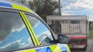 <p>The lorry was seized and towed away. Photo: An Garda Síochána Laois Offaly </p>