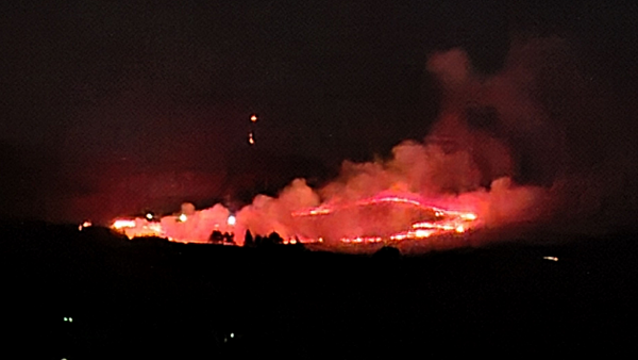 Fire crews fight extensive gorse fires on Blackstairs Mountains