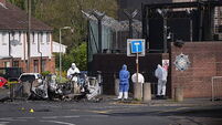 Footage released of moment car bomb explodes at Dunmurry police station