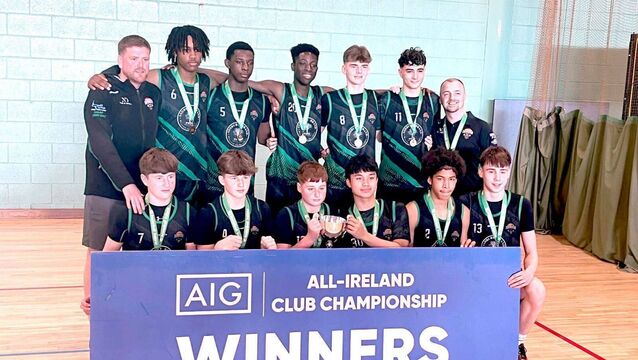 <p>Portlaoise Panthers who won the U16 Boys All-Ireland Club Championship title in Gormanston on Sunday.</p>