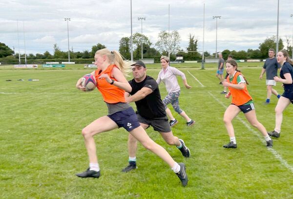 Touch Rugby players in action at Portlaoise RFC in 2025