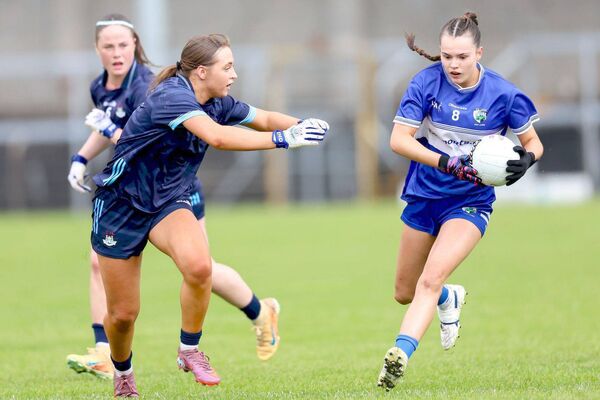Kara Phelan drives forward for Laois against Dublin Photo: Paul Dargan