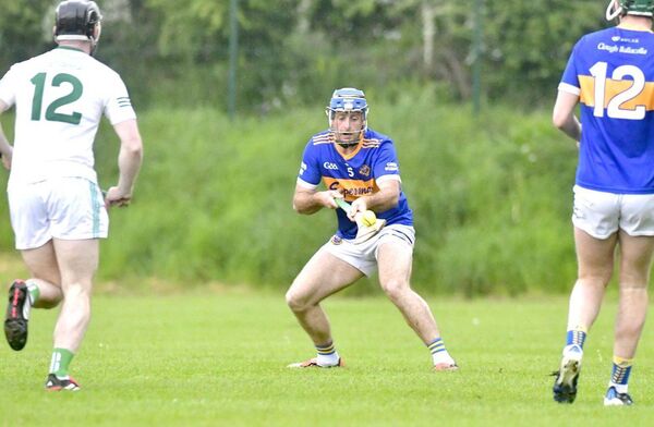 Brian Corby (Clough/Ballacolla) controlling this sliotar on his hurley in their ACHL Division 1 win over Portlaoise on Saturday Photo: Denis Byrne