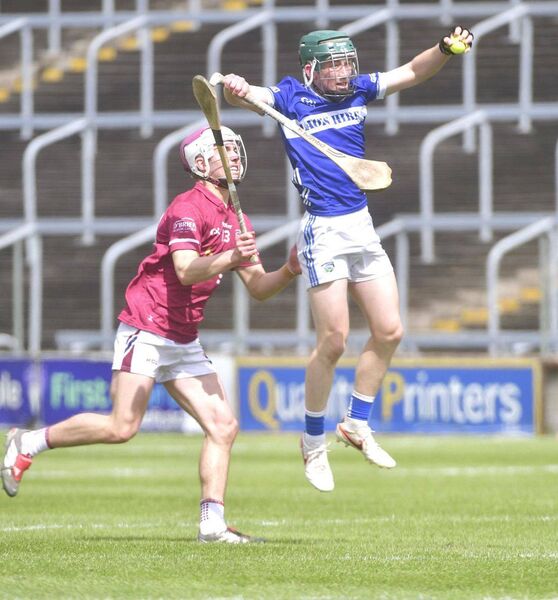 Tadhg Hughes (Laois) claims this sliotar on Saturday	 Photo: Denis Byrne