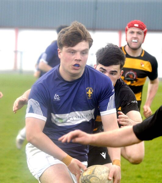 Portlaoise's Euan McCann makes a break against in the Michael Dunne Cup final Photo: Martin Rowe 