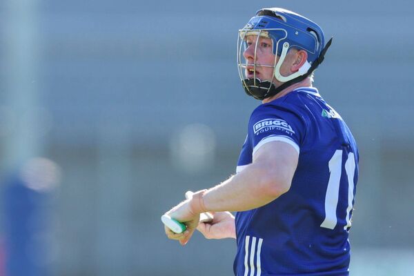 Laois's Stephen 'Picky' Maher eyes up the target as he prepares to take this free against Westmeath 	Photo: Paul Dargan