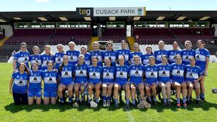 <p>Laois team which defeated Westmeath in Mullingar on Sunday to be crowned Leinster Camogie Intermediate champions Photo: John McCauley</p>