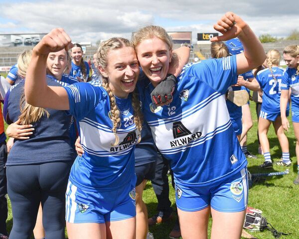 Rachel Dunne and Jade Bergin celebrate Photo: John McCauley