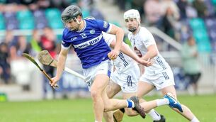 <p>Cormac Byrne found the London net for one of Laois's goals in last year's National Hurling League Photo: Paul Dargan </p>