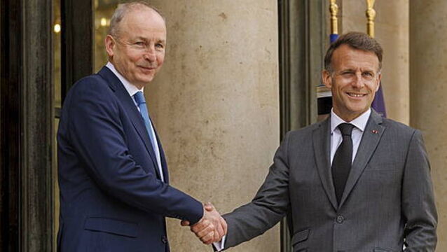 Macron shows Taoiseach ‘very moving’ letters from Wolfe Tone to France