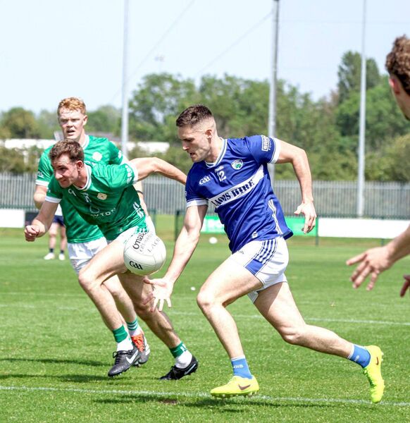 Paddy O'Sullivan makes a bee-line for goal during Laois's Joe McDonagh Cup win over London at Ruislip on Saturday 	 Photo courtesy CLG Laois