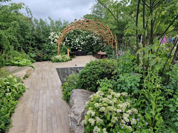 Chelsea Flower Show 2026 gold medal-winning entry ‘Trussell’s Together Garden’. The flowers were supplied by Laois native Richard McKenna and Provender. 
