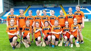 <p>Paddock NS - Roinn 3 Camogie Championship winners	 Photo: Alf Harvey</p>
