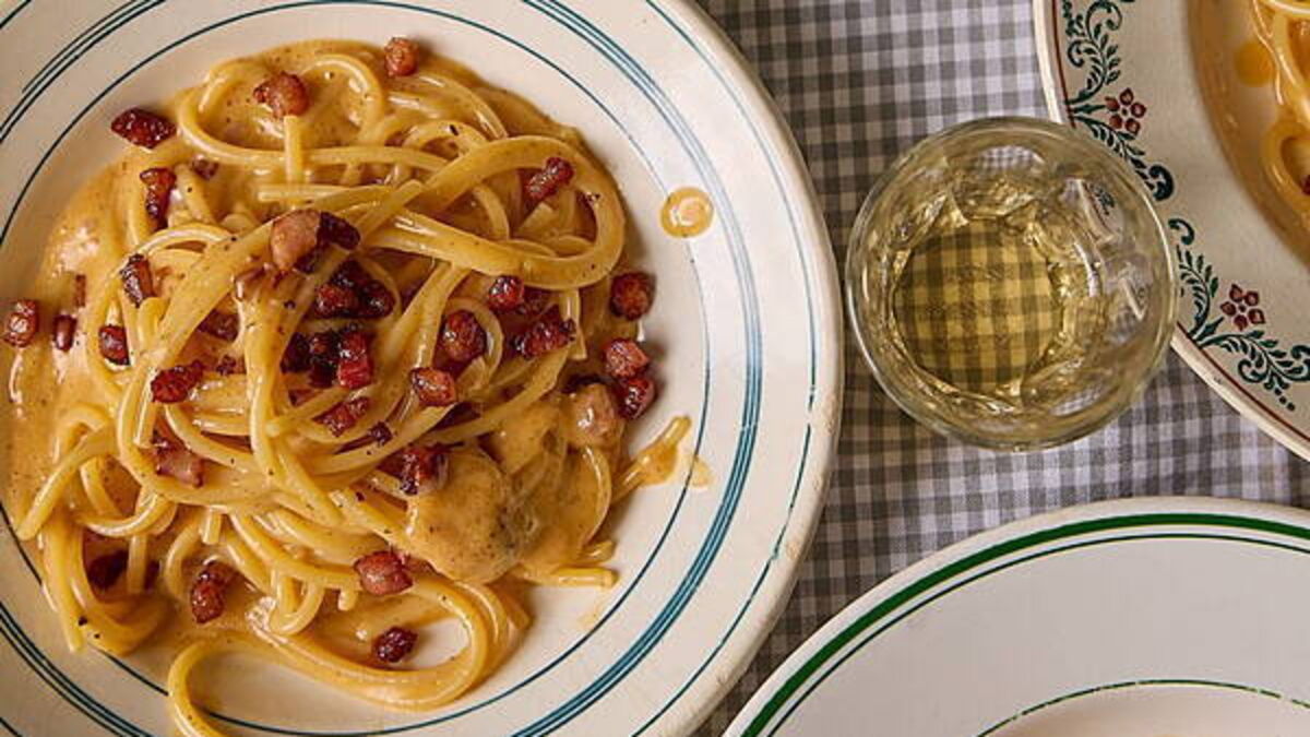 Theo Randall’s spaghettoni alla carbonara recipe